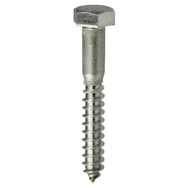Dottie Lag Screw, 5/16 in, 3-1/2 in, 18-8 Stainless Steel, Hex Hex Drive, 100 PK LAGS516312 - main